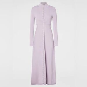 Scanlan Theodore Crepe Knit Button Polo - Pale Mauve